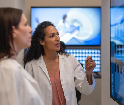 Doctors reviewing medical information